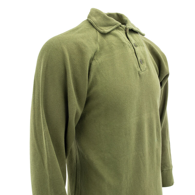 Danish Royal Army OD Long Sleeve Polo Shirt | Issued, , large image number 3